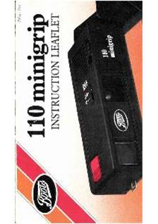 Boots Chemist Minigrip 110 manual. Camera Instructions.